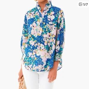 Tuckernuck Teagen Floral Popover Top size L
